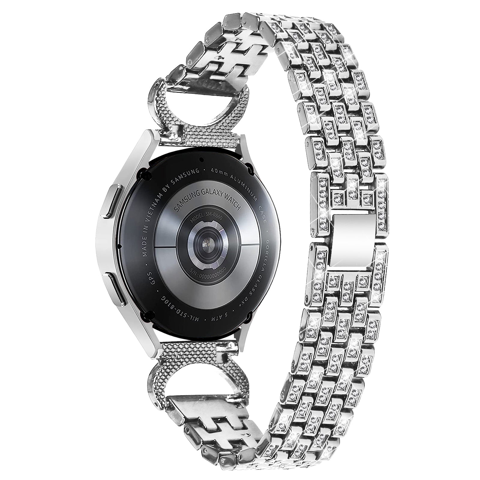 Rhinestone Decor Band for Samsung Galaxy Watch6 40mm 44mm Watch6 Classic 43mm 47mm Watch 5 40mm 44mm Watch4 40mm 44mm Watch3 41mm 5-Bead 20mm Stainless Steel Watch Strap Rhinestone Decor Band for Samsung Galaxy Watch6 40mm 44mm Watch6 Classic 43mm 47mm Watch 5 40mm 44mm Watch4 40mm 44mm Watch3 41mm 5-Bead 20mm Stainless Steel Watch Strap
